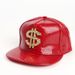 Crocodile Pattern Gold Dollar Sign Korean Style Trendy Brand Hip-Hop Street Dance Flat Brim Sun Hat Baseball Cap_desvips.com
