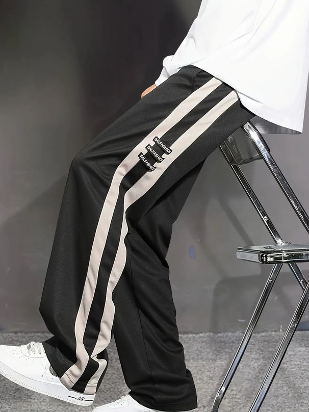 Men's Striped Three-dimensional Waist Casual Pants, Men's Sports Pants_desvips.com