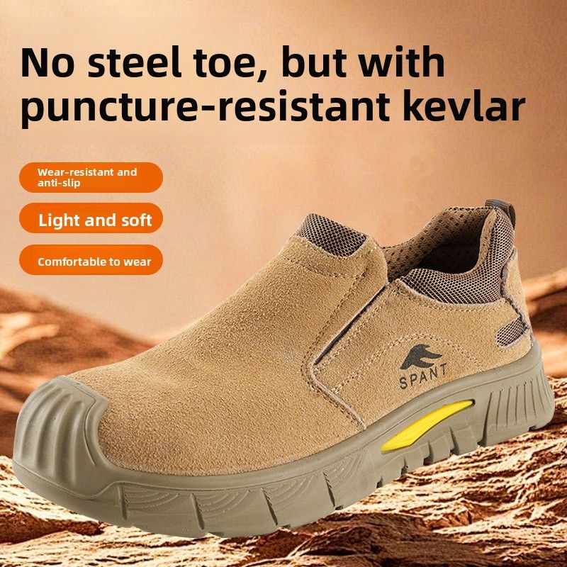 Summer New For Men, Electrician Shoes, Anti-Smash, Anti-Puncture, Comfortable, Breathable, Steel Toe, Non-Slip,_desvips.com