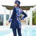Muslim Swimwear Printed Women Conservative Swimsuit Women Beach Swimsuit Burkini_desvips.com
