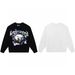 Brand Eagle Print Unisex Crew Neck Sweatshirt, Trendy Loose Fit, Long Sleeves_desvips.com