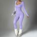 Wow & European And American Style Seamless Long Sleeve Tight Jumpsuit For Women, One-Piece Sports Yoga Bodysuit,_desvips.com