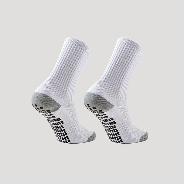 Professional Men's Mid Calf Soccer Socks Silicone Anti-Slip Training Socks Thickened Terry Cloth Sole Breathable Sweat Wicking Running Socks_desvips.com