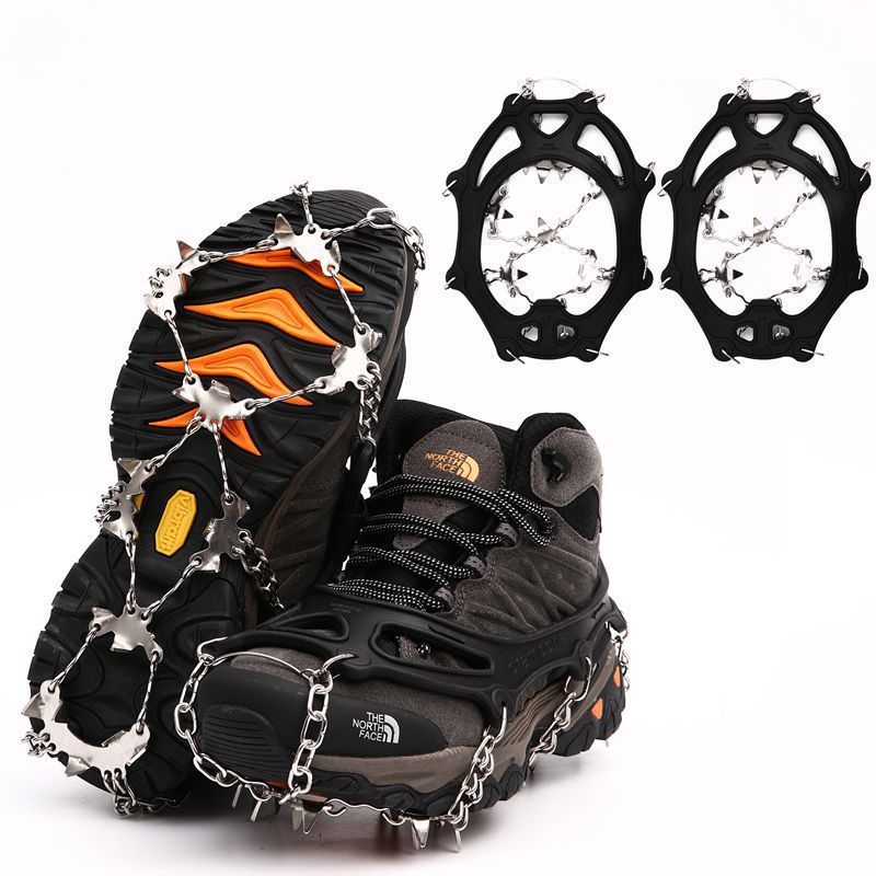 Outdoor 26 teeth ice mountain snow non-slip shoe cover snow claw 201 stainless steel crampons_desvips.com