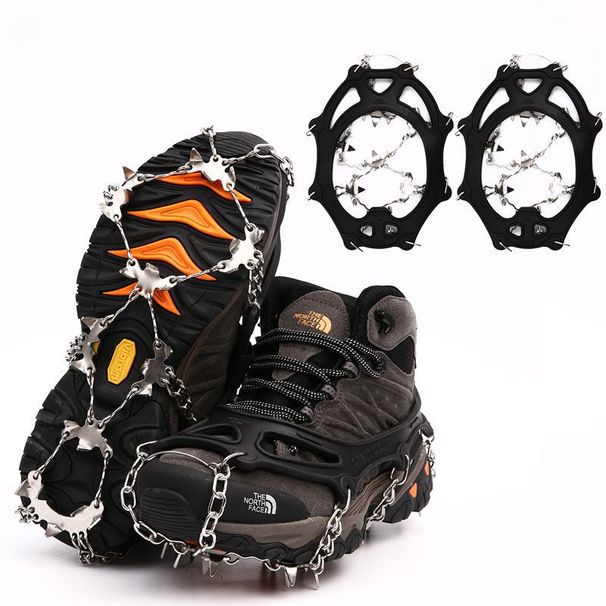 Outdoor 26 teeth ice mountain snow non-slip shoe cover snow claw 201 stainless steel crampons_desvips.com
