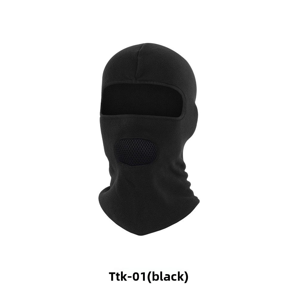 Qianqianwo Outdoor Fleece Windproof Skiing Warm Cycling Mask Breathable Open Face Hood Hat_desvips.com