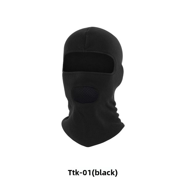 Qianqianwo Outdoor Fleece Windproof Skiing Warm Cycling Mask Breathable Open Face Hood Hat_desvips.com