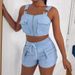 Women's Clothing suspender vest + shorts set_desvips.com