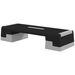 Stepper Ad Altezza Regolabile Con Gradini Rimovibili E Fondo Antiscivolo, In ABS, 97x36x15/20/25 Cm, Grigio_desvips.com