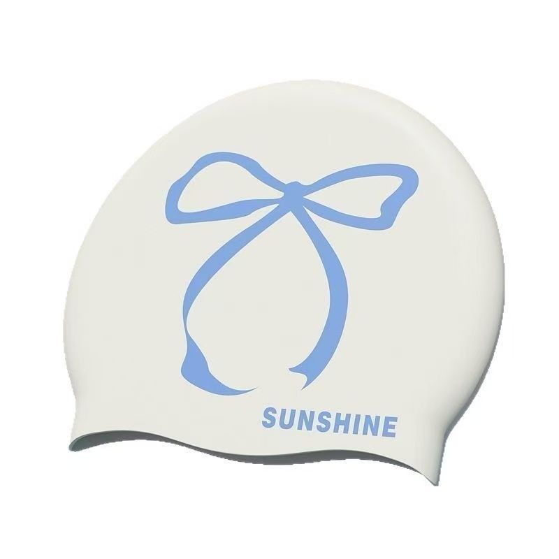 Butterfly Knot Professional Swimming Cap For Women, Long Hair, Large Size, Appearance, Waterproof Silicone, High_desvips.com