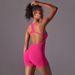 New Style Tight-Fitting Solid Color With Beautiful Back Design, Seamless And Breathable One-Piece Yoga Suit_desvips.com