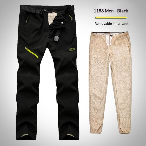 001 Outdoor Softshell Pants Men Women, Detachable, Fleece-Lined, Thickened, Warm, Windproof, Waterproof, Suitable For Autumn_desvips.com