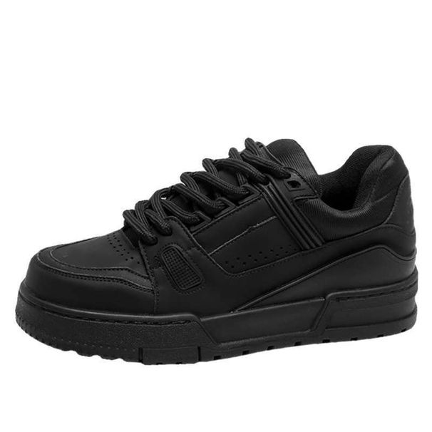 Darth Vader Men's Shoes Pure Black Bread Shoes Summer New Heightened Platform Casual Board Shoes Versatile Running Sports Shoes_desvips.com