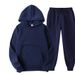 2024 New Solid Color Pullover Sports Sweater Set Fashion Fleece Men's Hoodie_desvips.com