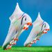 High-top Soccer With Long Spikes Men And Women, Grass Training Shoes For Students_desvips.com