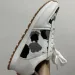 Womens Leopard Print Chunky Sneakers Leather Fabric Upper Lace Up Design Non Slip Thick Sole For Streetwear And Daily_desvips.com