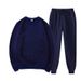 Men's Sports Fashion Casual Winter Printed Crewneck Sweatshirt And Pants Set_desvips.com