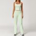 Women's Clothes 2 Pieces Workout Tracksuit Yoga Set Sportswear Gym Clothing High Waist Bell-bottoms Sexy Fitness Bta_desvips.com