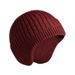 LazyZoom Warm Watch Men's Skull Cap Winter Knitted Earflap With Ears Brimless Cycling Hat_desvips.com