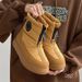 Men's Winter Snow Boots With Thick Fleece Lining, Anti-Slip Rubber Sole, Water-Resistant Umbrella Fabric, Suitable For Extreme Cold -40°C_desvips.com