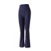Women's Sports Nude Feel High Elastic Waist Slimming Sweat-Absorbing Breathable Flared Pants Fitness Yoga Pilates_desvips.com