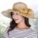 Women's Summer Hat Sun UV Protection, Organza Wide Brim, Suitable For Seaside Vacations_desvips.com