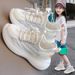 Sports 2025 New Spring Summer Breathable Mesh Children's Fashion White Shoes Big Girls' Sneakers_desvips.com