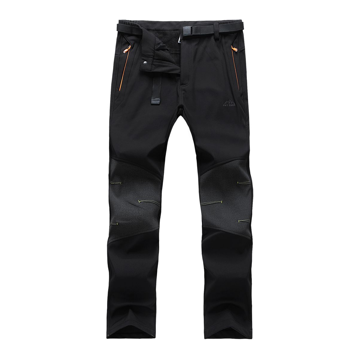 Men's Winter Waterproof Windproof Fleece-Lined Softshell Pants For Hiking Fishing Outdoor Activities (Black, Grey, Army Green)_desvips.com