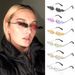 Wave Sun Glasses UV 400 Fire Flame Sunglasses Women Men Rimless Eyewear Narrow Sunglasses Streetwea Fashion Sunglasses_desvips.com