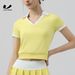 Yoga Running Sportswear, Short-sleeved Polo Shirt, Golf Wear, Badminton Casual Tennis Fitness Wear_desvips.com