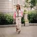 Women's clothing casual fashion all-match linen printed macaron long-sleeved suit_desvips.com