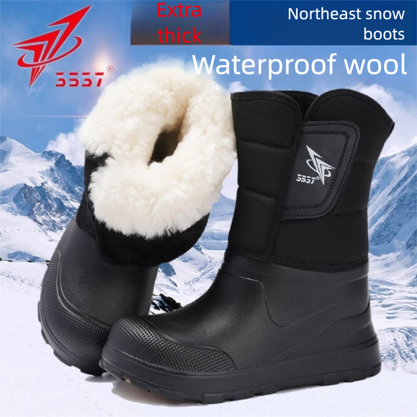 Minus 40 Degree Snow Boots For Men And Women, Extra Thick, Northeast Cold-Proof, Warm Wool Boots, Waterproof, Non-Slip,_desvips.com