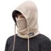 001 Men's Winter For Cycling, Cold-Proof Face Mask, Integrated Warm Neck Gaiter, Hooded, Fleece-Lined, Thickened, Windproof_desvips.com