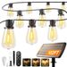 addlon 102FT (96+6) Solar String Lights Outdoor With Remote, Last 30+ Hours_desvips.com
