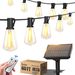 60-foot Straight Solar String Lights With 15 LEDs, Weatherproof For Patio And Holiday Use_desvips.com