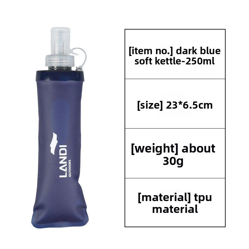 Outdoor Sports Folding Soft Kettle TPU Pulling Soft Kettle Running Mountaineering Silicone Portable Water Bag_desvips.com