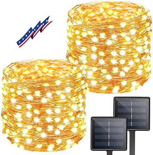 BHCLIGHT Solar String Lights Outdoor, 2 Pack 80 FT 200 LED Fairy Lights_desvips.com