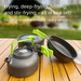 Outdoor Cookware Aluminum Alloy Camping Tableware Set Water Kettle Frying Pan Cooking Pot Equipment_desvips.com