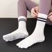 Soccer Socks Double Bar Middle Tube Five Piece Yoga Socks With Glue Anti Slip And Anti Friction_desvips.com