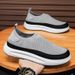 2024 Flyweave Men's Shoes Fashion Socks Shoes Summer Cloth Shoes Breathable Thick soled Lazy Shoes Heightening Casual Slip on_desvips.com
