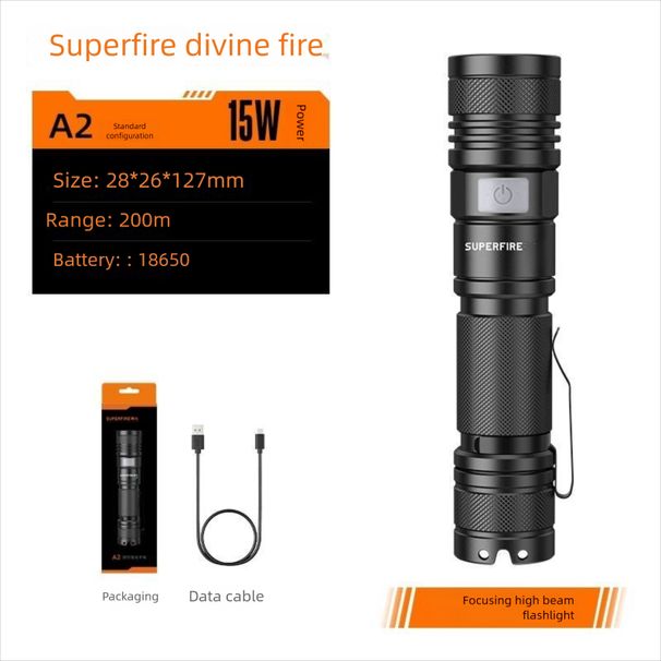 Shenhuo 36W High Power 10-Hour Bright Long-Lasting Strong Light Long-Range Home Outdoor Emergency Flashlight_desvips.com