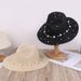 Pearl Wide-brimmed Straw Summer Women, Korean Version, Suitable For Vacation, Travel, Seaside, Beach Hat, Sun Protection_desvips.com