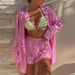 Women's Clothing sexy two-piece suit for women beach sunscreen shirt shorts suit_desvips.com