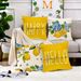 Tikeciti Spring/Summer Lemon Pillowcase Blue Hydrangea 45.72 X 45.72cm Cover, Hello Sunshine Decorative Farmhouse_desvips.com