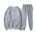 Men's Sports Fashion Casual Winter Printed Crewneck Sweatshirt And Pants Set_desvips.com