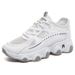 Women's Breathable mesh ladies dad shoes spring and summer trend new flat thick bottom versatile casual sports shoes for women_desvips.com