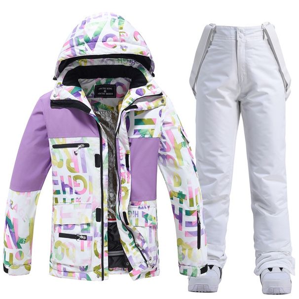 001 2024 For Women Men, Snowboard Jacket And Pants, Warm Ski Suit Set, New Cross-Border Style_desvips.com