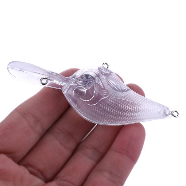 10pcs 9.5cm 9.5g Deep Diver Crankbait Body, Unpainted DIY Blank Wobbler, Long Lip Hard Bait With Scales For Bass Pike Tackle_desvips.com