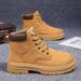 【 Store Hot Sale 】 Big Yellow 2025 Autumn Winter Men's Martin Boots Workwear Waterproof And Anti Slip Mountaineering_desvips.com