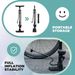 ROCKBROS Floor Pump High Pressure 150PSI/10.34Bar Air Pump With Gauge Bicycle Pump_desvips.com